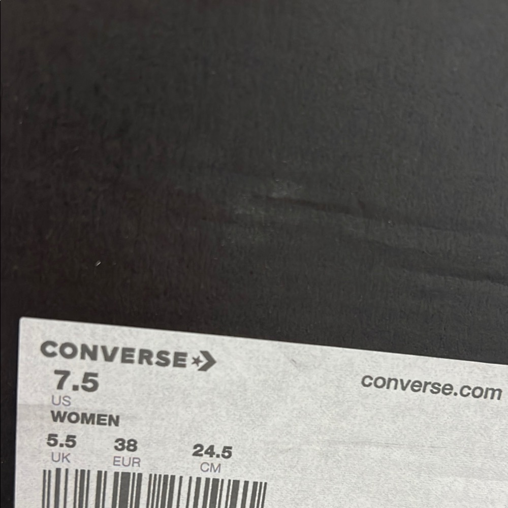 Converse Textured Black Leather High-Tops Platform with White Details - Picture 9 of 10